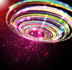 Fototapete - Abstract perspective  circle background.