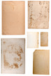 blank old papers set. each one is shot separately.