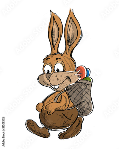 Osterhase mit Ostereiern