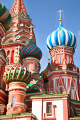 Wall Mural - Detailed view of cupola of Saint Basil's Cathedral at Red square