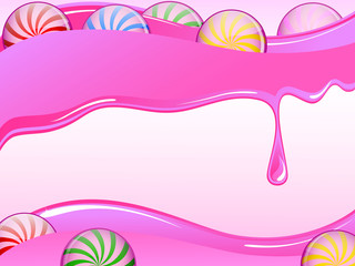 Wall Mural - pink candy