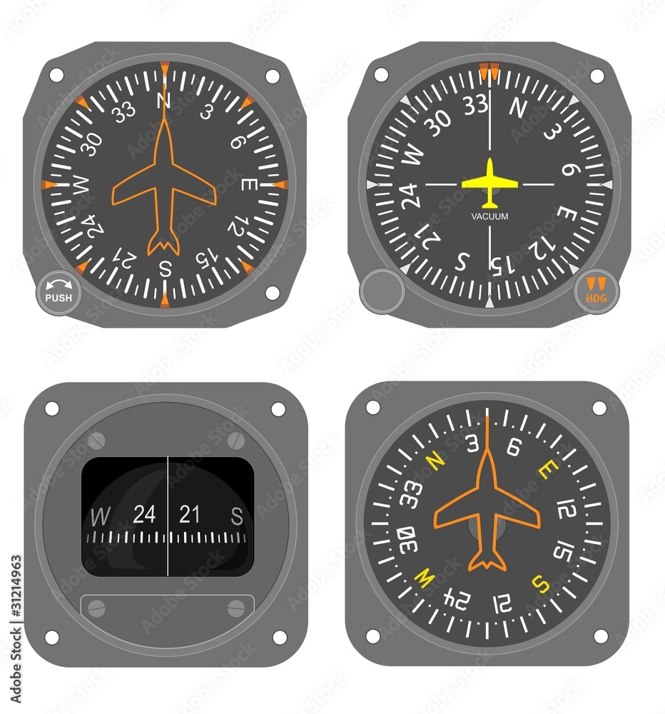 Aircraft instruments set #4 Stock Vector | Adobe Stock