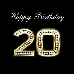 Wall Mural - happy birthday 20