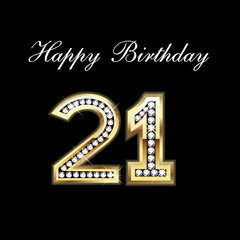 Wall Mural - happy birthday 21
