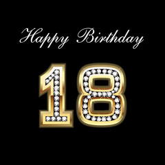 Wall Mural - happy birthday 18
