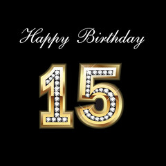 Wall Mural - happy birthday 15