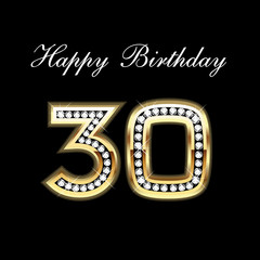Wall Mural - happy birthday 30