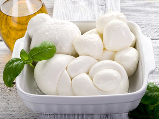 Wall Mural - variety of italian buffalo mozzarella-mix  mozzarelle di bufala