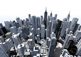 Fototapeta Miasta - 3D cityscape model