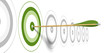 © Olivier Le Moal - green target - flèche verte et coeur de cible