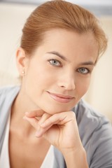 Wall Mural - Closeup portrait of beautiful woman