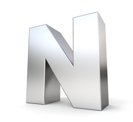 Wall Mural - 3d metal letter n