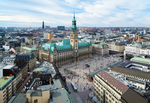 Hamburg, View Of City Hall And The City Panorama, Germany