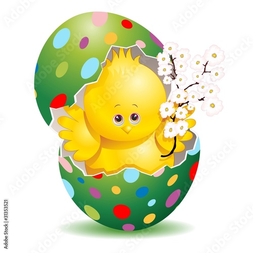Pasqua Pulcino e Uova Decorate-Cute Easter Chick in Egg-3