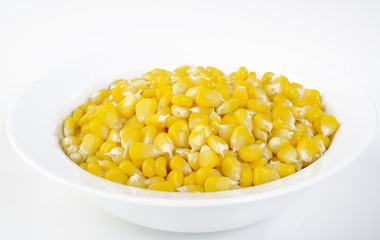 Sticker - corn seeds in white bowl