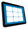LCD Touch Screen Tablet with clipping path