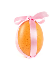 Easter Egg, Decorated A Pink Ribbon