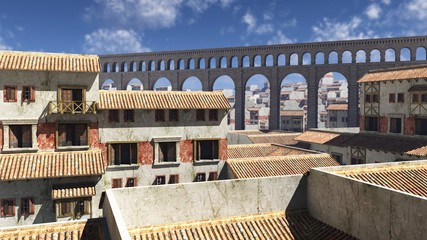 Fototapete - View Over Ancient Roman Rooftops