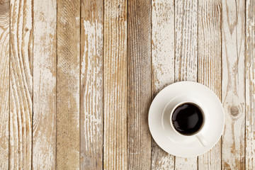 Canvas Print - coffee cup on grunge table