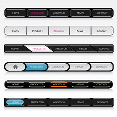 Editable website vector buttons