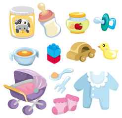 Wall Mural - cartoon baby goods  icon