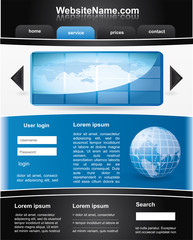 Wall Mural - Modern editable vector website template