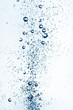 canvas print picture - aufsteigende Luftblasen in Wasser