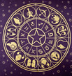 Wheel of Zodiac symbols
