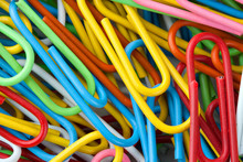 Many Colorful Paper Clips