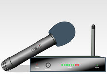 Wireless Microphone With The Receiver