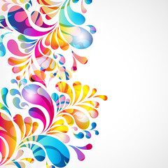 Aufkleber - Abstract background with bright teardrop-shaped arches.