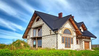 Wall Mural - New house and blue sky