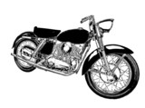 Fototapeta  - motocykl rysunek