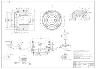 Aufkleber - Machine-building drawing. Vector illustration