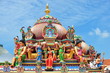 Colorful Deities Statues At A Hindu Temple