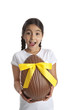 Girl with a chocolate Easter egg