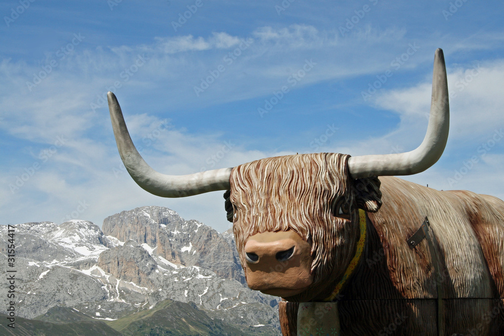 Yak Is A Stuffed Animal Like The Bull With Horns Wall Mural | Wallpaper