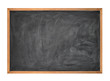 Blank Black School Chalk Board on White