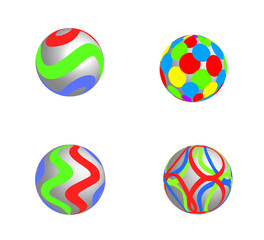 Leinwandbilder - Abstract globe icons