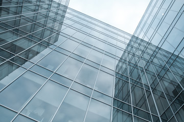 modern glass building skyscrapers of business center