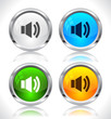 © rvrspb - Metal web buttons. Vector eps10.