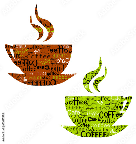 Naklejka dekoracyjna Coffee cups