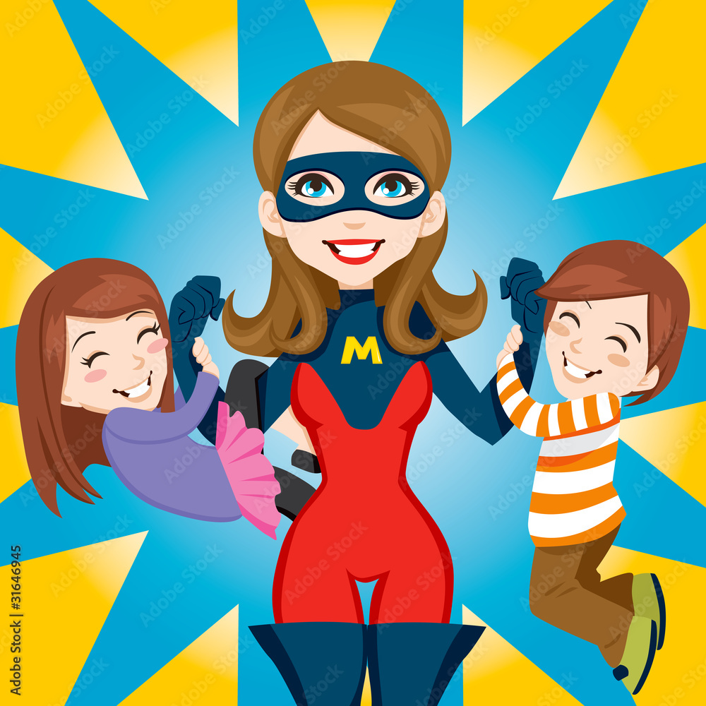 superbohaterka-mama-z-dziecmi