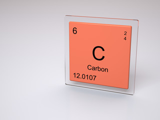 Wall Mural - Carbon - symbol C - chemical element of the periodic table