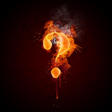Fire Swirl Question Mark