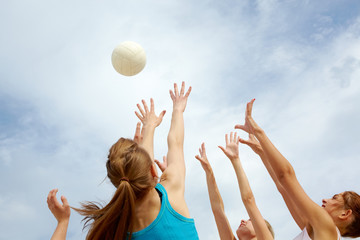 Wall Mural - Playing with ball