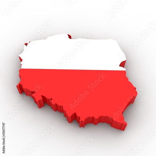  Fototapeta mapa Polski   mapa-polski-3d