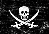 grunge pirat flag