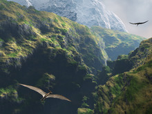 pteranodon flying