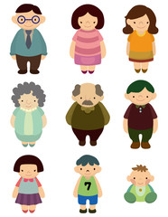 Sticker - cartoon family icon